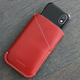 Even with a protective leather case, you can fit the Palm’s baby phone almost anywhere.